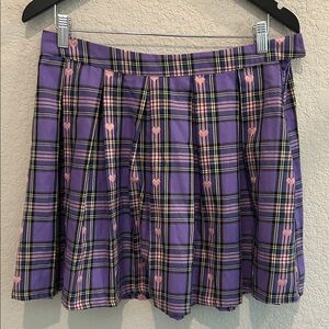 Hot Topic Purple Plaid Mini Skirt